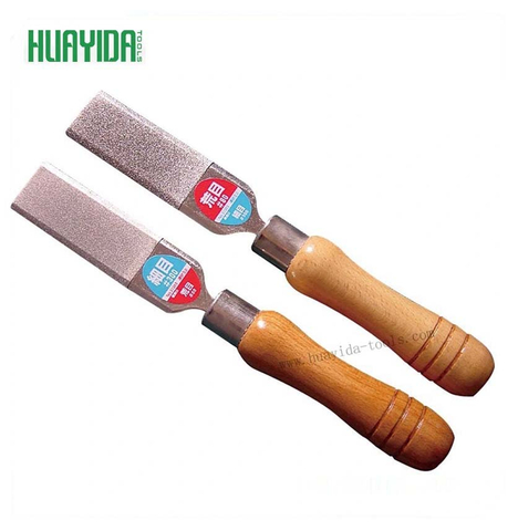 Double Sided diamond sharpener hone (Wood handle) 80/300 Grit