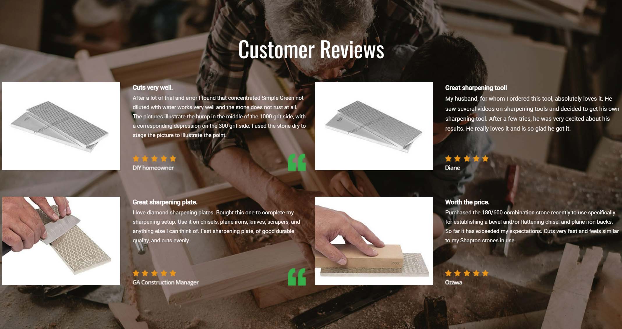 Customer Reviews - Wholesaling Diamond Sharpening Stones